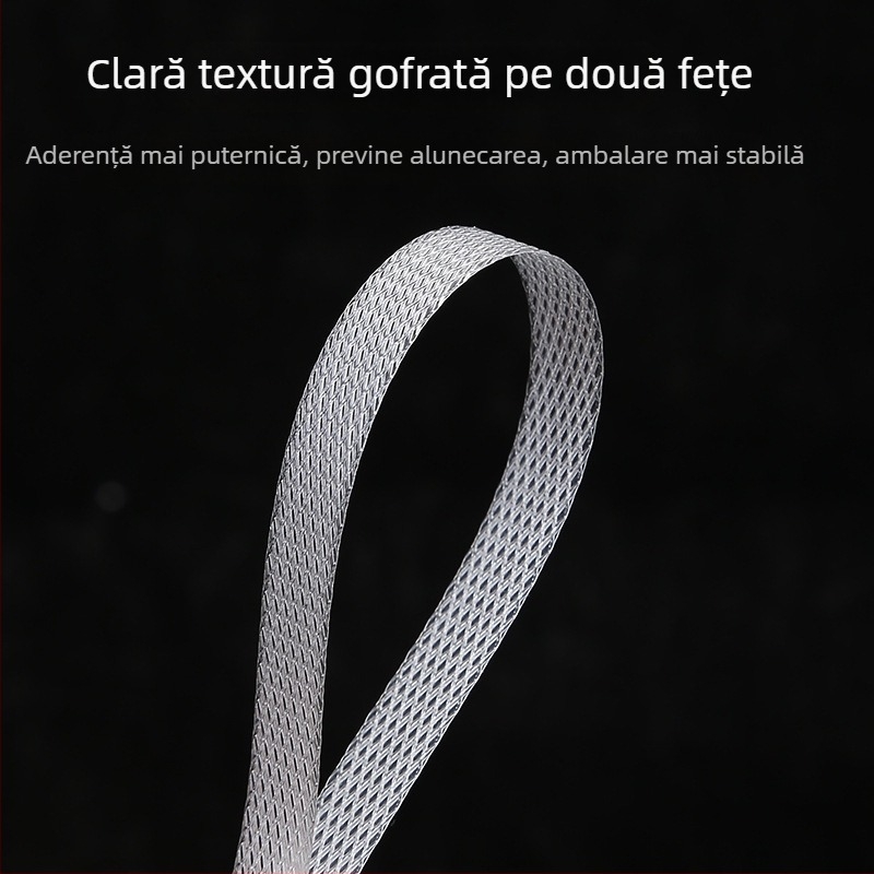 Bandă PP pentru ambalare, pentru mașini, ambalarea cartonelor, 0,7 mm, rezistență la tracțiune 90 kg, albă