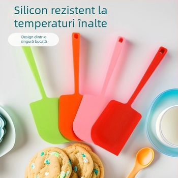 Spatulă din silicon, corp unic, pentru amestecarea cremei la prăjituri și răzuirea vasului – ustensilă de bucătărie pentru coacere acasă