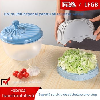 Dehidrator manual pentru salate și legume, cu coș de scurgere