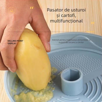 Dehidrator manual pentru salate și legume, cu coș de scurgere