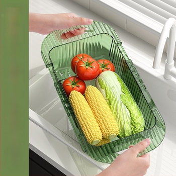 CCKO coș telescopic de scurgere pentru chiuveta bucătăriei, elegant și multifuncțional pentru spălarea fructelor