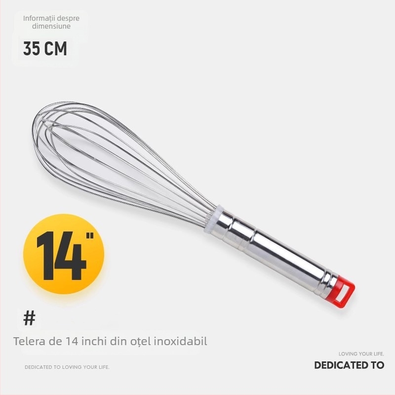 Tel de ouă din oțel inoxidabil, manual — pentru amestecarea cremei și a ouălor, instrument mic de bucătărie