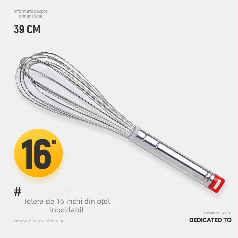 Tel de ouă din oțel inoxidabil, manual — pentru amestecarea cremei și a ouălor, instrument mic de bucătărie