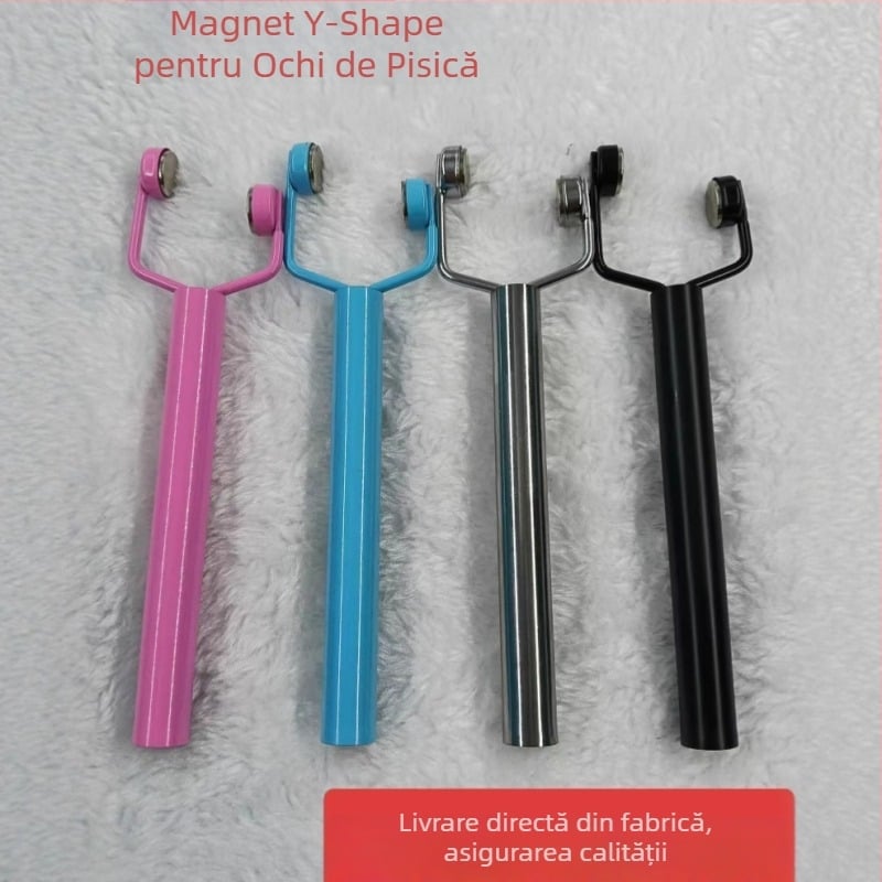Bară magnetică în formă de Y pentru arta unghiilor, magnet puternic, magnet gel cat-eye, cu capete duble, multifuncțională