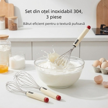 Mixer semi-automat pentru ouă, din oțel inoxidabil 304, pentru bucătărie casnică, mixer pentru ouă și smântână, spumator de lapte