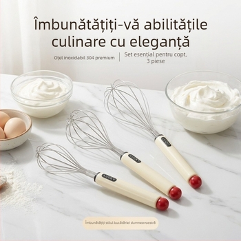 Mixer semi-automat pentru ouă, din oțel inoxidabil 304, pentru bucătărie casnică, mixer pentru ouă și smântână, spumator de lapte