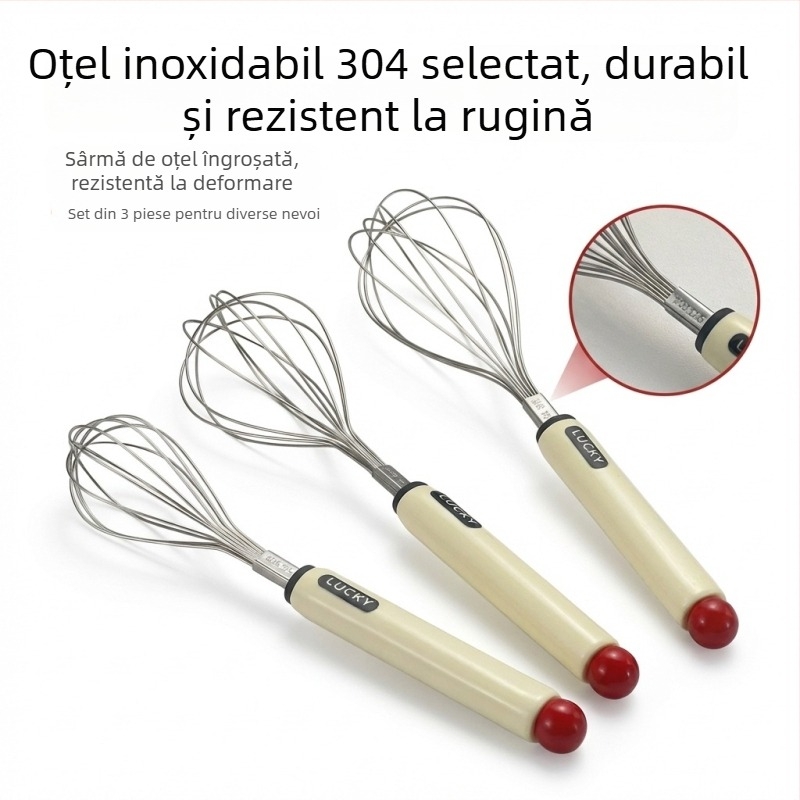 Mixer semi-automat pentru ouă, din oțel inoxidabil 304, pentru bucătărie casnică, mixer pentru ouă și smântână, spumator de lapte