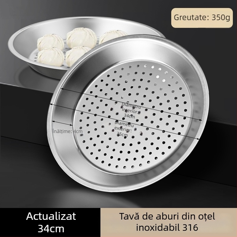 Tavă de aburi din oțel inoxidabil 316 pentru wok, grilă de aburi rezistentă la temperaturi înalte, suport universal de aburi pentru oale din fontă