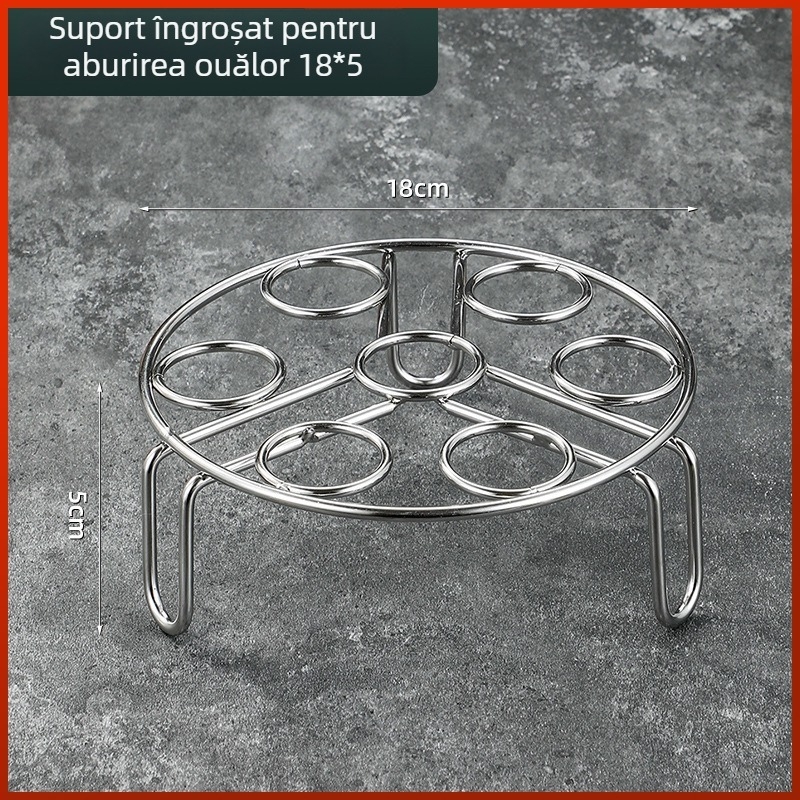 Raft de aburi din oțel inoxidabil, foarte gros cu picioare, pentru ouă, orez și legume