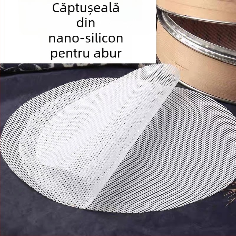 Covoraș de aburi din silicon nano, rotund, antiaderent, rezistent la temperaturi înalte