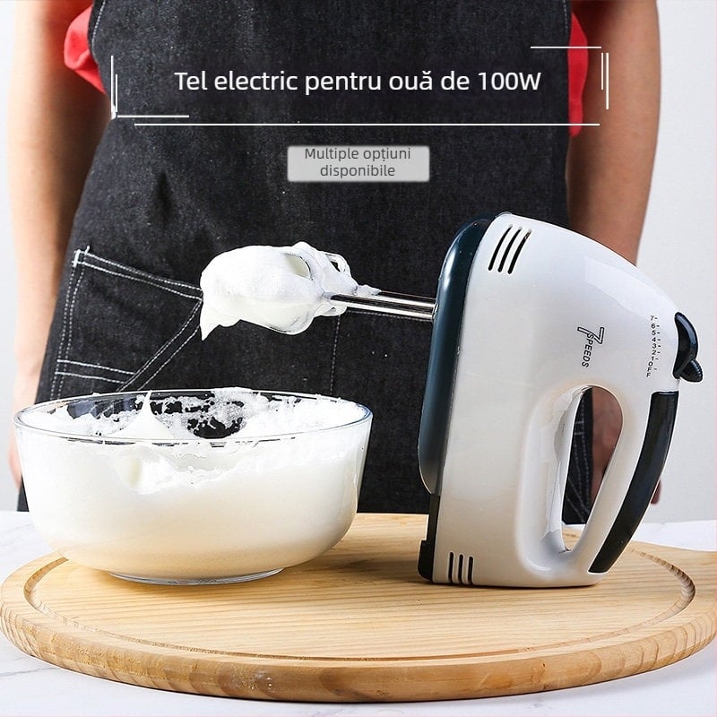 Mixer electric de mână, compact pentru patiserie, bate ouăle și crema, set multifuncțional