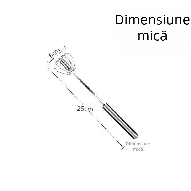 Tel de mixat ouă semi-automat din oțel inoxidabil pentru uz casnic, tel manual pentru ouă și smântână, ustensilă de cofetărie