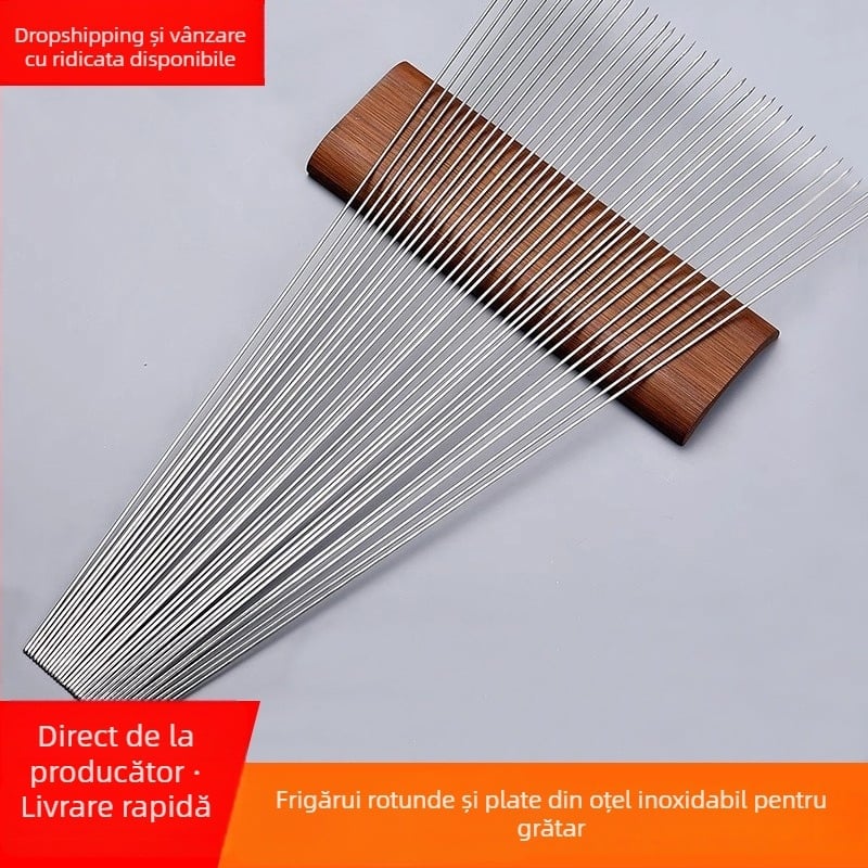 Frigărui din oțel inoxidabil – rotunde și plate, pentru frigărui de miel