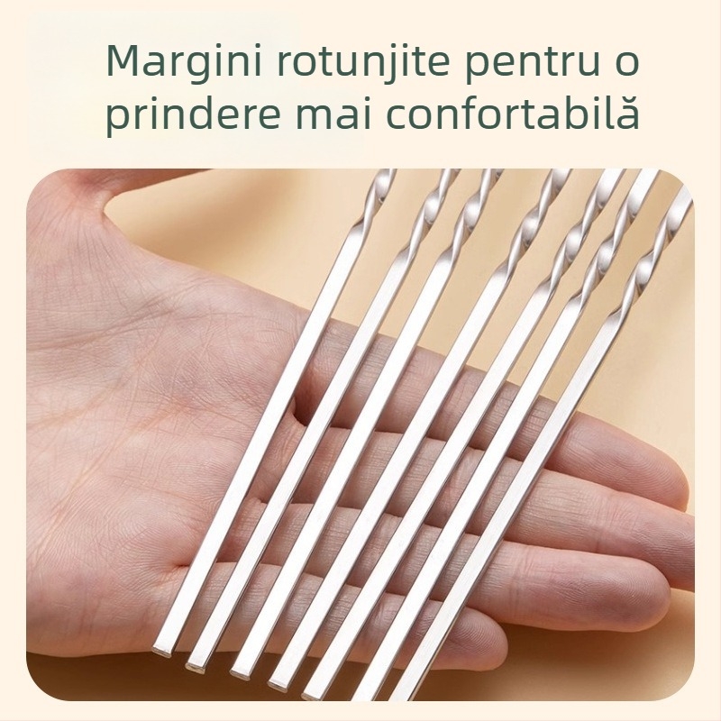 Frigărui din oțel inoxidabil – rotunde și plate, pentru frigărui de miel