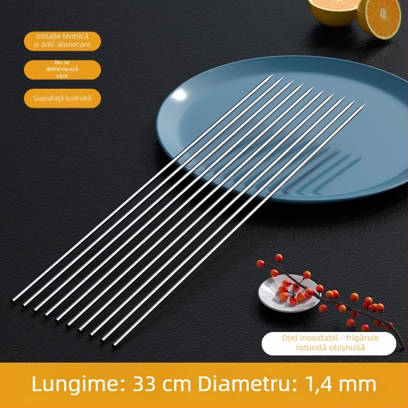 Frigărui din oțel inoxidabil – rotunde și plate, pentru frigărui de miel