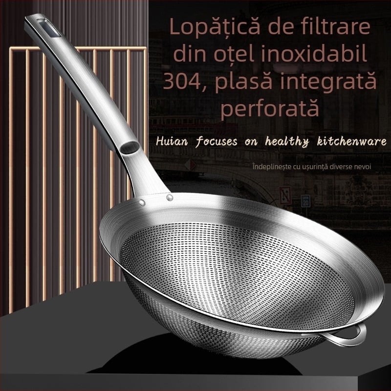 304 oțel inoxidabil – strecurătoare mare pentru făină, lapte de soia, suc și oase de pește – bucătărie și prăjire