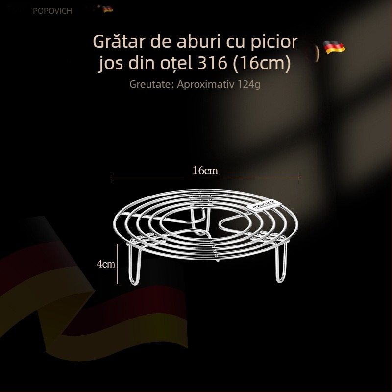 Raft pentru aburi din oțel inoxidabil 316, funcție bain-marie, 304 calitate alimentară, raft de aburi multifuncțional pentru bucătărie, uz casnic