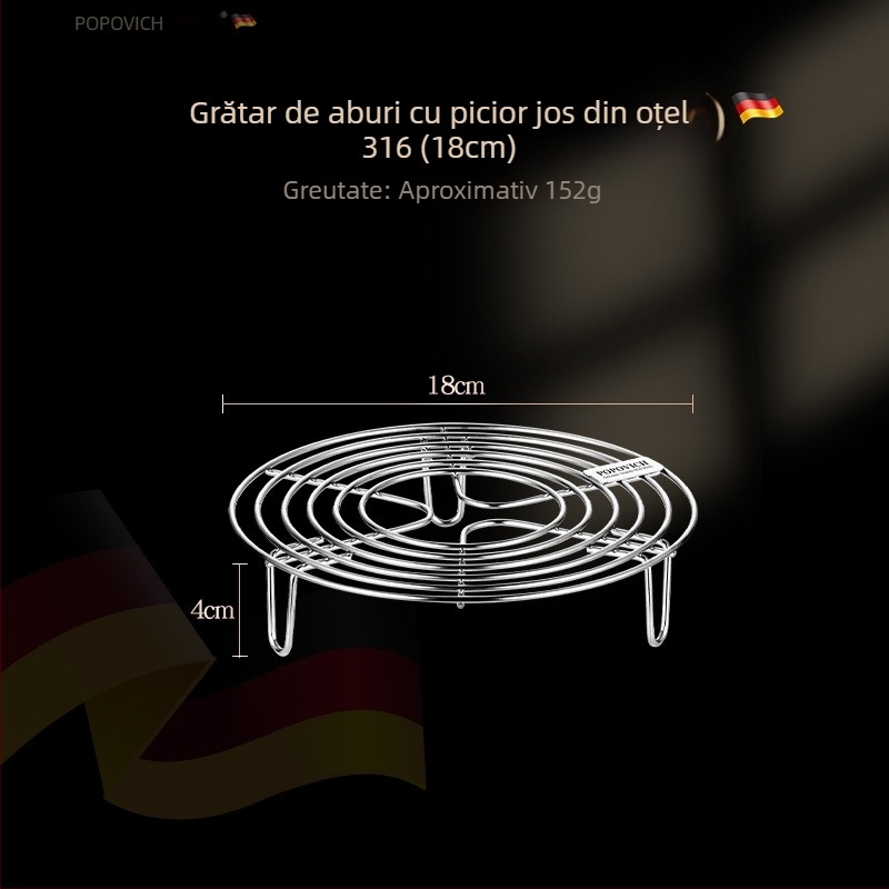Raft pentru aburi din oțel inoxidabil 316, funcție bain-marie, 304 calitate alimentară, raft de aburi multifuncțional pentru bucătărie, uz casnic