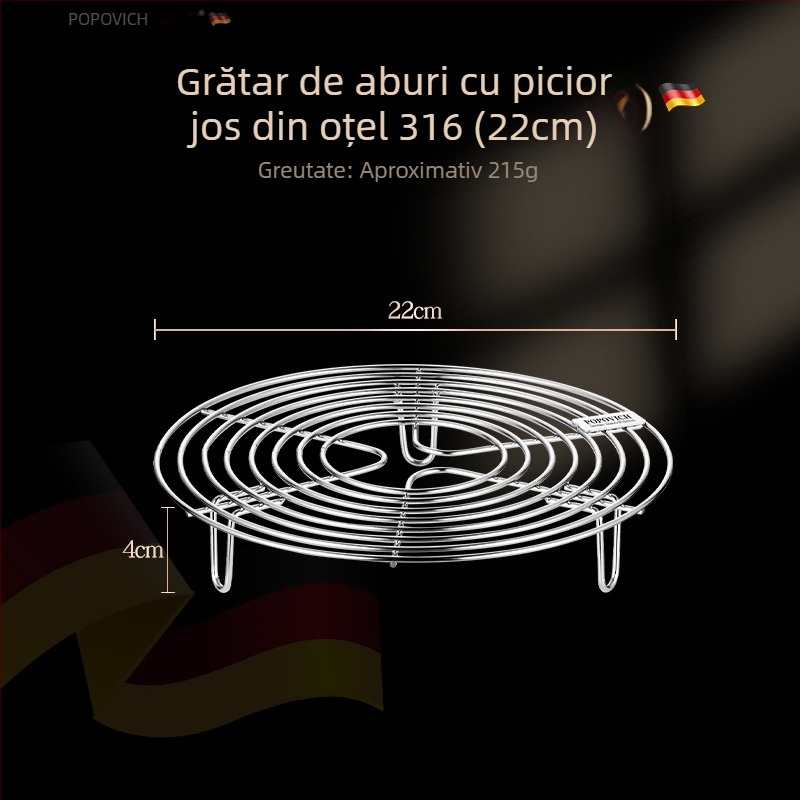 Raft pentru aburi din oțel inoxidabil 316, funcție bain-marie, 304 calitate alimentară, raft de aburi multifuncțional pentru bucătărie, uz casnic