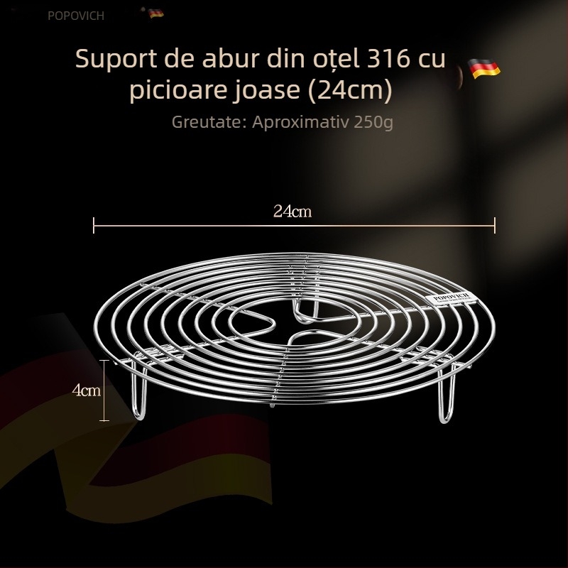 Raft pentru aburi din oțel inoxidabil 316, funcție bain-marie, 304 calitate alimentară, raft de aburi multifuncțional pentru bucătărie, uz casnic