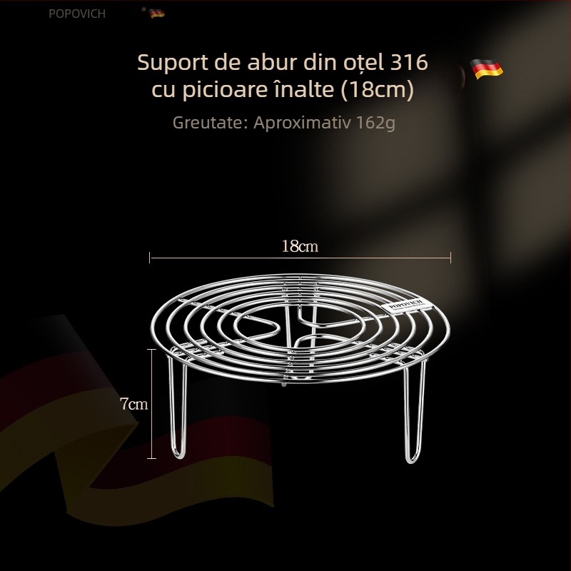 Raft pentru aburi din oțel inoxidabil 316, funcție bain-marie, 304 calitate alimentară, raft de aburi multifuncțional pentru bucătărie, uz casnic
