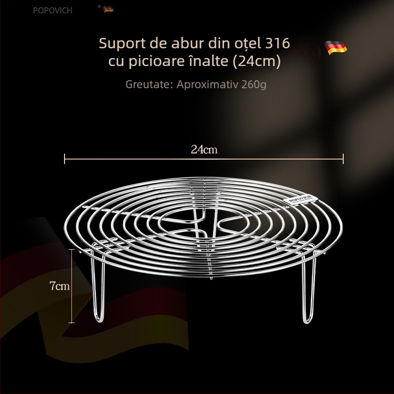 Raft pentru aburi din oțel inoxidabil 316, funcție bain-marie, 304 calitate alimentară, raft de aburi multifuncțional pentru bucătărie, uz casnic