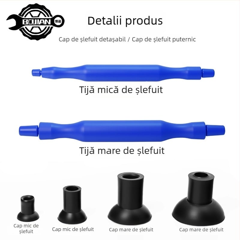 Set manual de șlefuit supape cu tijele de șlefuit și ciocan din cauciuc