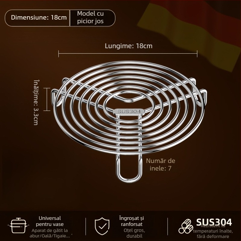 Raft de abur din oțel inoxidabil, aliment, pentru bucătărie de acasă, tavă de abur cu un singur nivel, multifuncțional