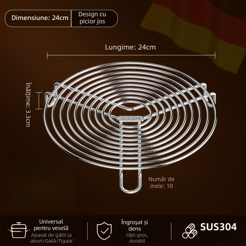 Raft de abur din oțel inoxidabil, aliment, pentru bucătărie de acasă, tavă de abur cu un singur nivel, multifuncțional