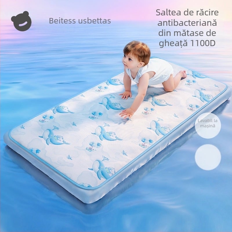 Beptides – Covoraș de răcire pentru bebeluși, vară din Ice Silk, pentru pătuț și podea pentru copii