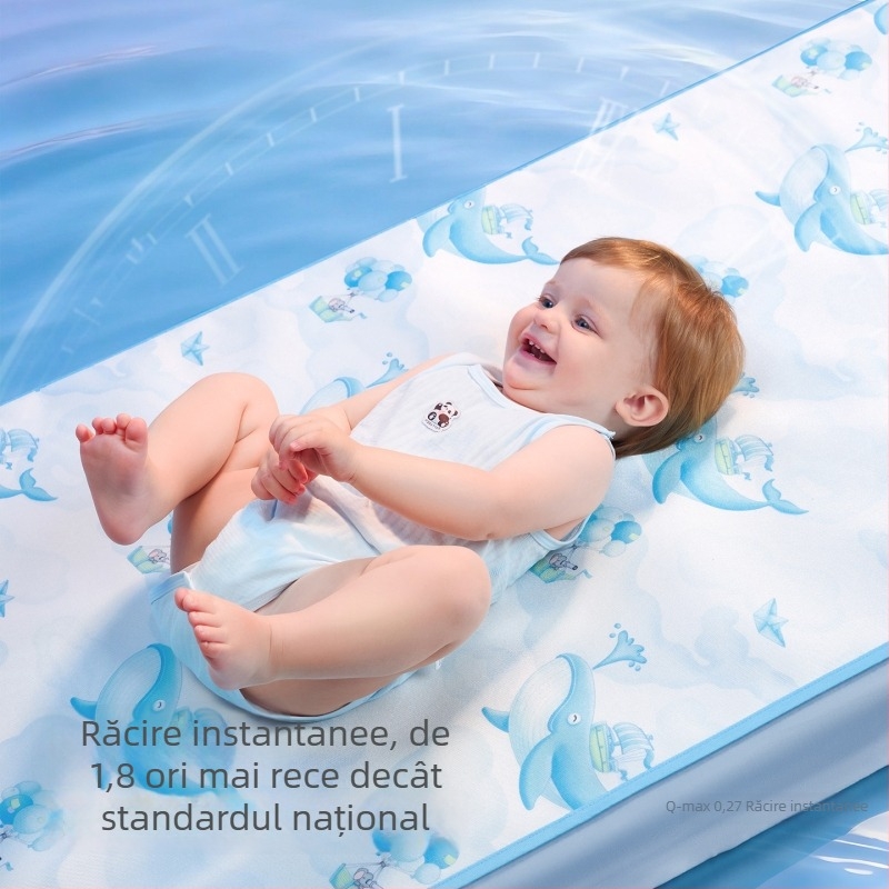Beptides – Covoraș de răcire pentru bebeluși, vară din Ice Silk, pentru pătuț și podea pentru copii