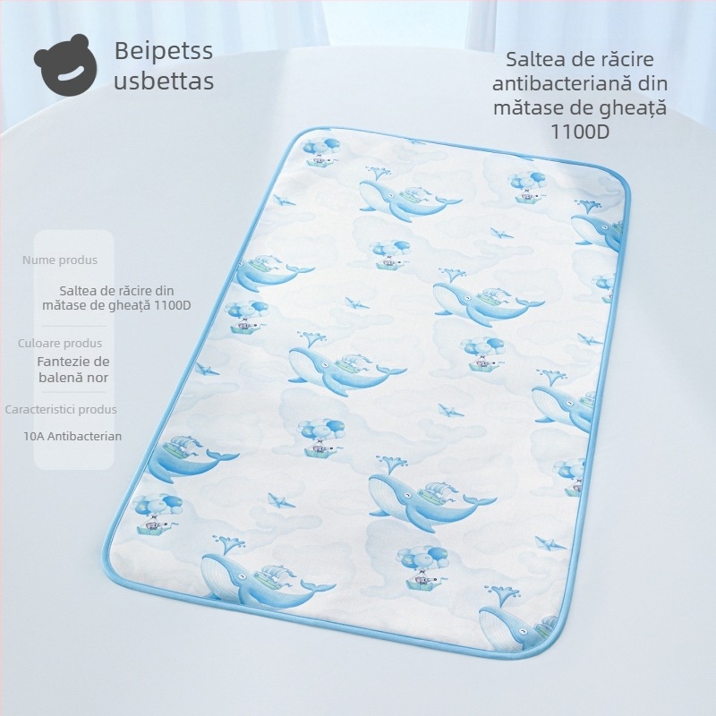 Beptides – Covoraș de răcire pentru bebeluși, vară din Ice Silk, pentru pătuț și podea pentru copii