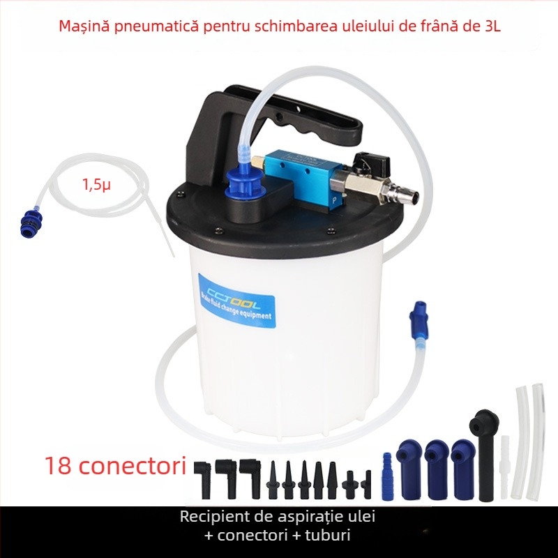 Unealtă de înlocuire a lichidului de frânǎ de 3 litri cu pompă manuală de eliminare a aerului pentru întreținere auto
