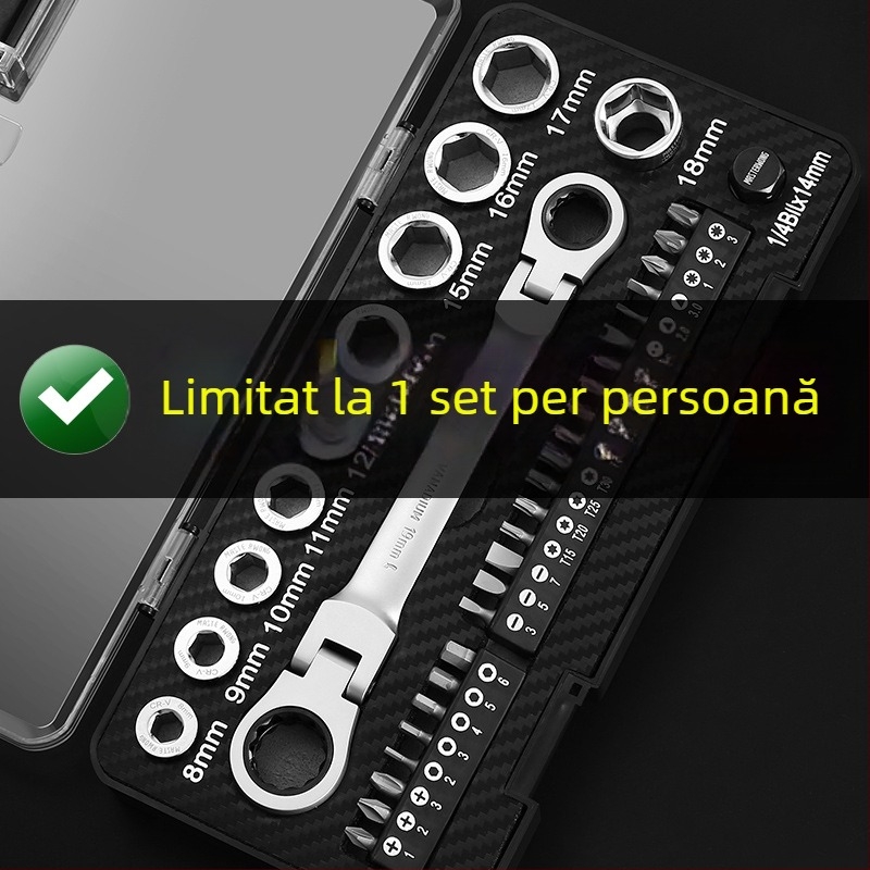 Set chei cu clichet pentru demontarea bujiilor, adaptoare rapide – kit auto multifuncțional