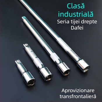Dafei 1/2 inch oțel crom-vanadiu, tijă dreaptă cu soclu, unealtă auto, metric, manevrare manuală