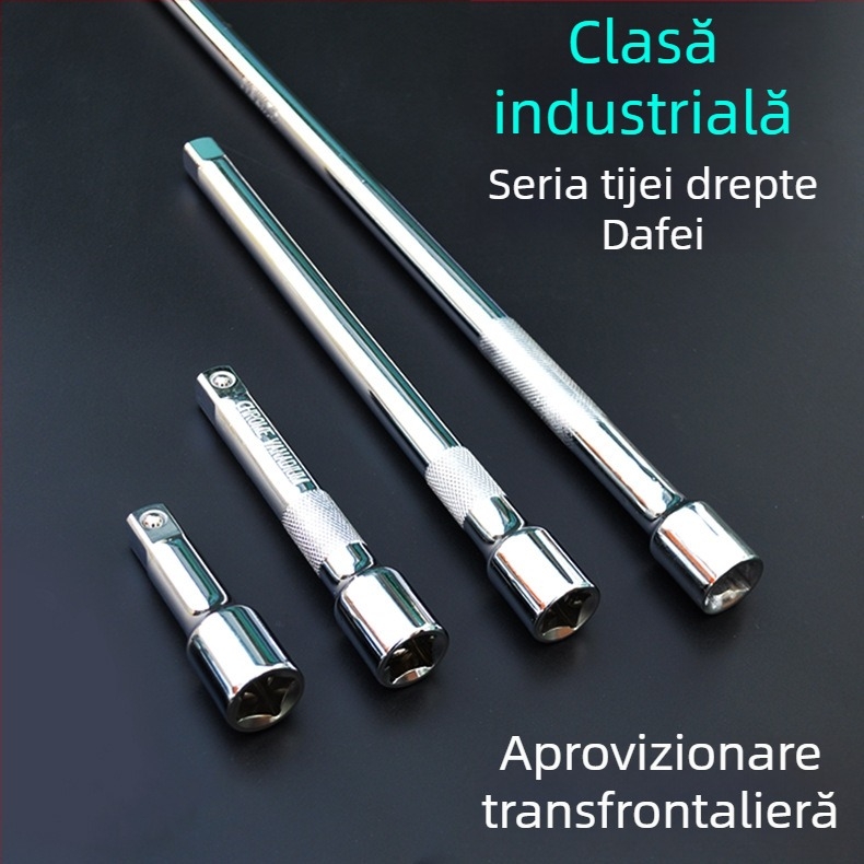 Dafei 1/2 inch oțel crom-vanadiu, tijă dreaptă cu soclu, unealtă auto, metric, manevrare manuală