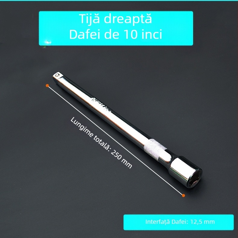 Dafei 1/2 inch oțel crom-vanadiu, tijă dreaptă cu soclu, unealtă auto, metric, manevrare manuală