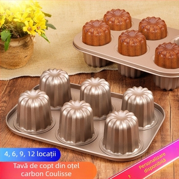 Formă pentru cannellés desert, set 1/4/6/9/12 forme, din oțel-carbon