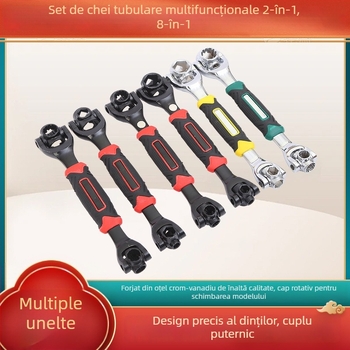 Set greu de chei cu soclu, multifuncțional, 52 în 1 și 8 în 1, 8–21 mm, unelte pentru reparații auto