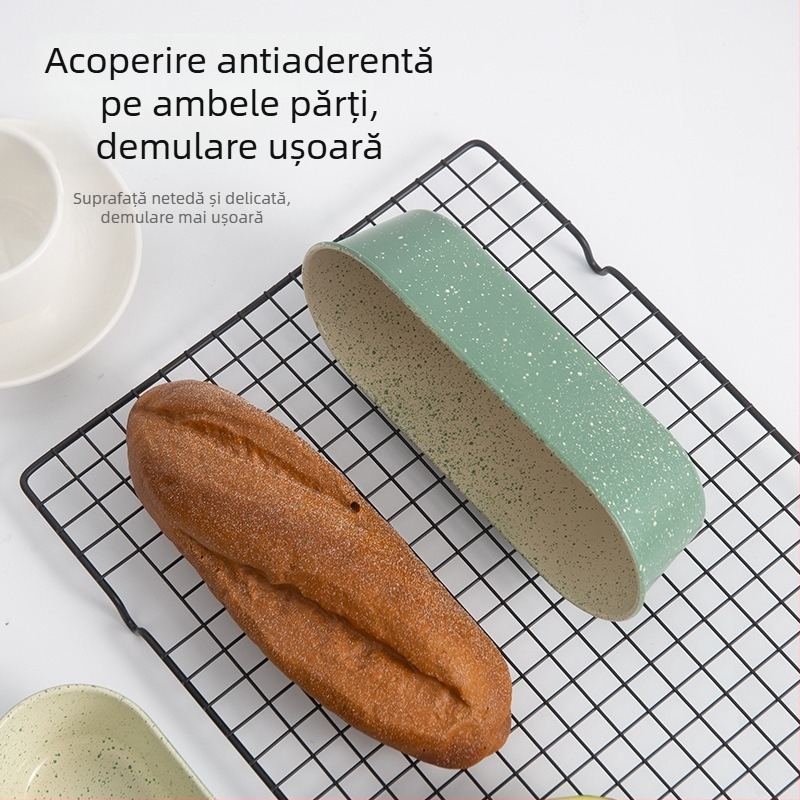Formă lungă pentru toast din oțel carbon, pentru pâine și prăjituri