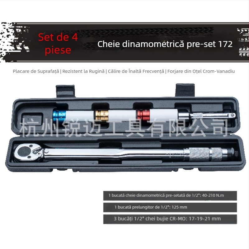 Set de chei dinamometrice 1/2 inch, 5–7 piese, pentru reparații auto