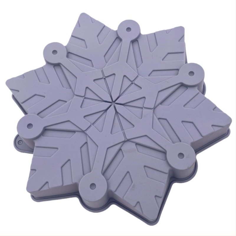 Formă de silicon pentru tort cu fulg de zăpadă de Crăciun, tavă de copt, matriță DIY pentru mousse de casă, personalizabilă