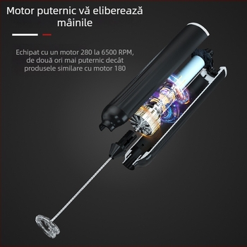 Spumător electric pentru lapte, USB reîncărcabil, compact, mini mixer