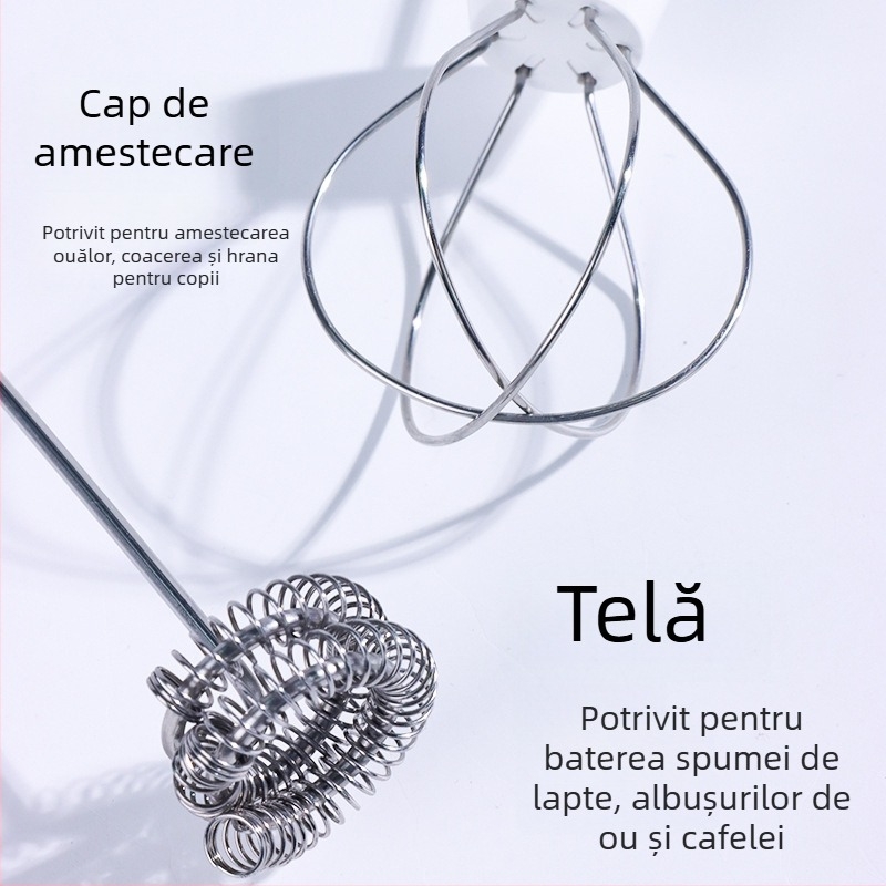 Spumător electric pentru lapte, USB reîncărcabil, compact, mini mixer