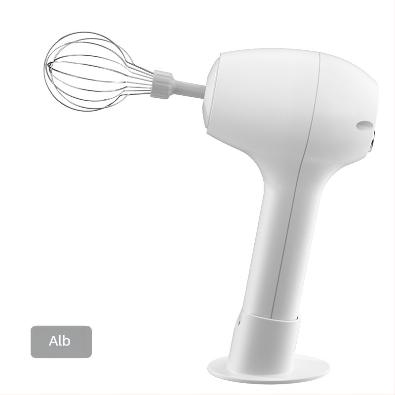 Bețișor electric fără fir, mini mixer multifuncțional cu bază, pentru bătut ouă, frământat aluat și amestecat