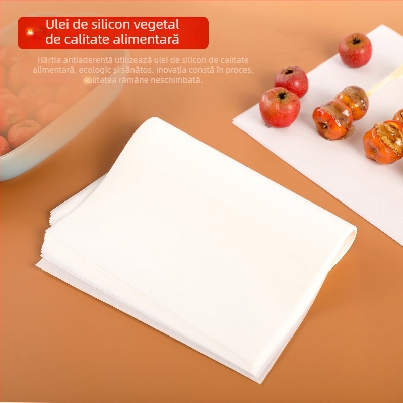 Hârtie de copt cu acoperire din silicon, hârtie de copt neaderentă, liner pentru tava de copt