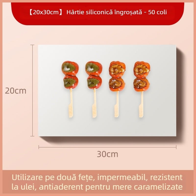Hârtie de copt cu acoperire din silicon, hârtie de copt neaderentă, liner pentru tava de copt