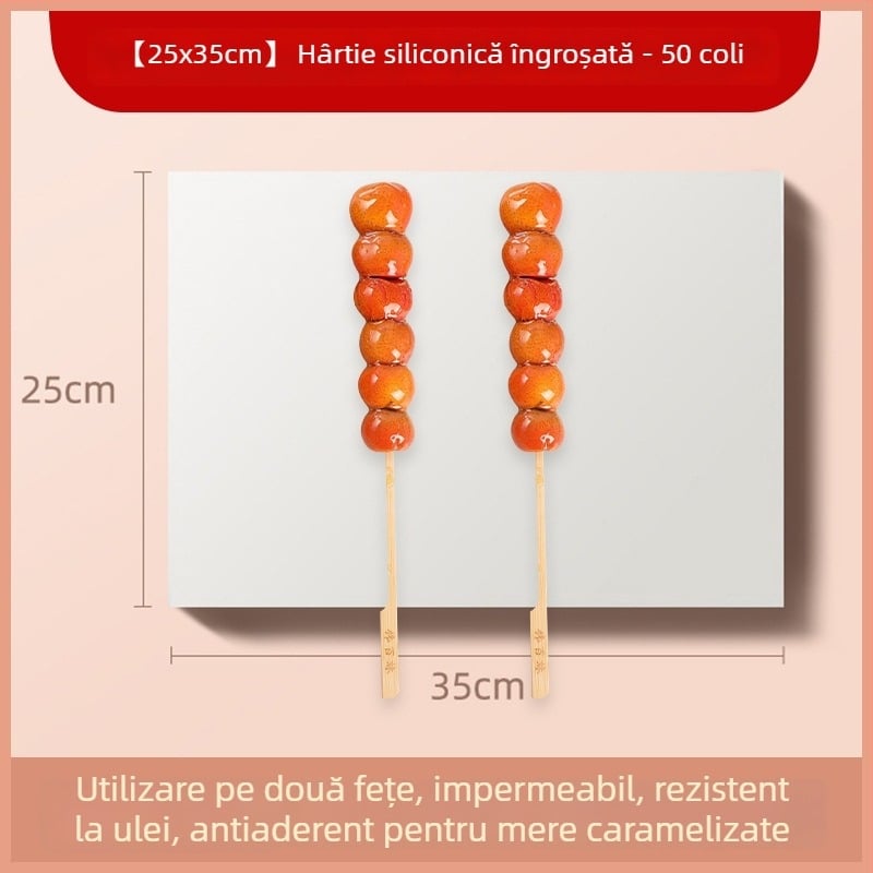 Hârtie de copt cu acoperire din silicon, hârtie de copt neaderentă, liner pentru tava de copt