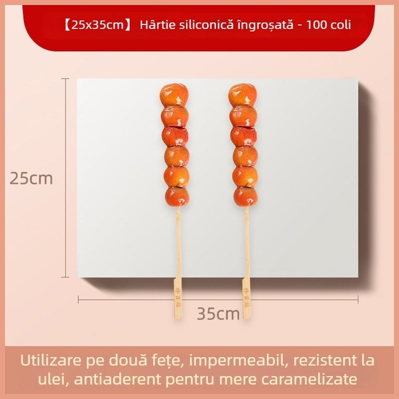 Hârtie de copt cu acoperire din silicon, hârtie de copt neaderentă, liner pentru tava de copt