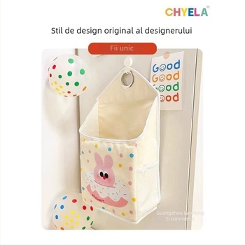 Iepuraș drăguț: buzunar de depozitare cu un singur compartiment, organizator suspendabil pentru ușă, stil Nordic, drăguț.